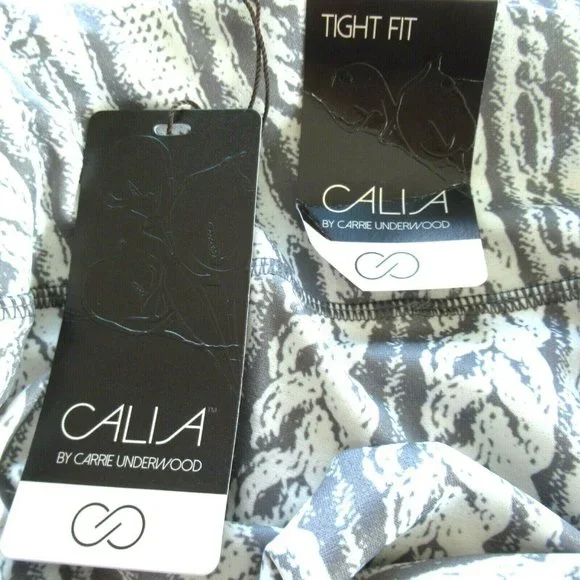 New Calia Carrie Underwood Tight Fit Leggings L Large Gray Cable Print - Picture 7 of 9